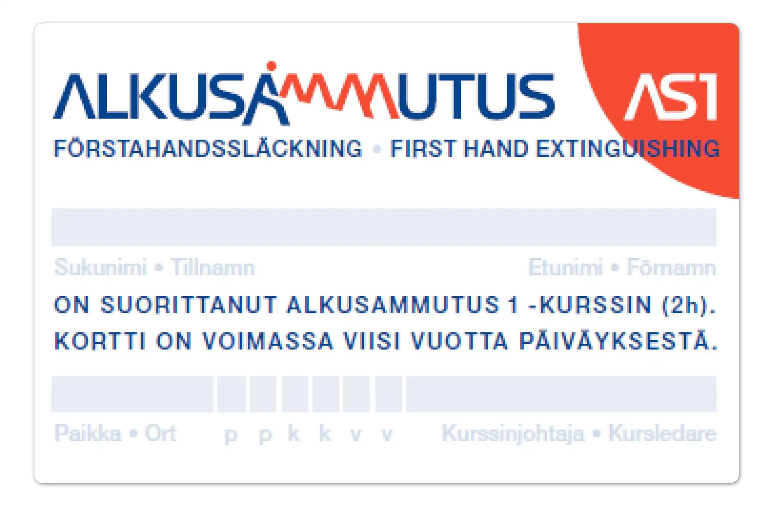 Alkusammutuskortti AS1
