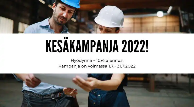 Työturvallisuuskortti verkossa alennus 10 % heinäkuun ajan